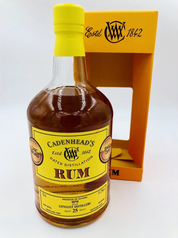Guyana Uitvlugt MPM Distillery 1993/2019 25 Jahre - Bourbon Barrel - Cadenhead (CA)