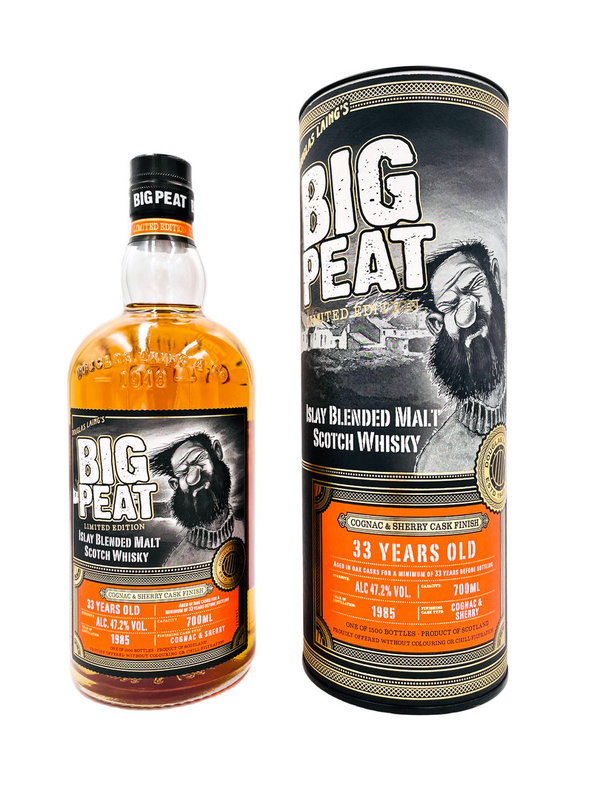 Big Peat 33 Jahre 1985/2019 - Small Batch - Cognac & Sherry Cask Finish - Douglas Laing (DL)
