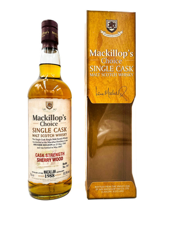 Macallan 1988/2007 19 Jahre - Sherry Wood - Cask Strength -  Mackillop's Choice (McC)