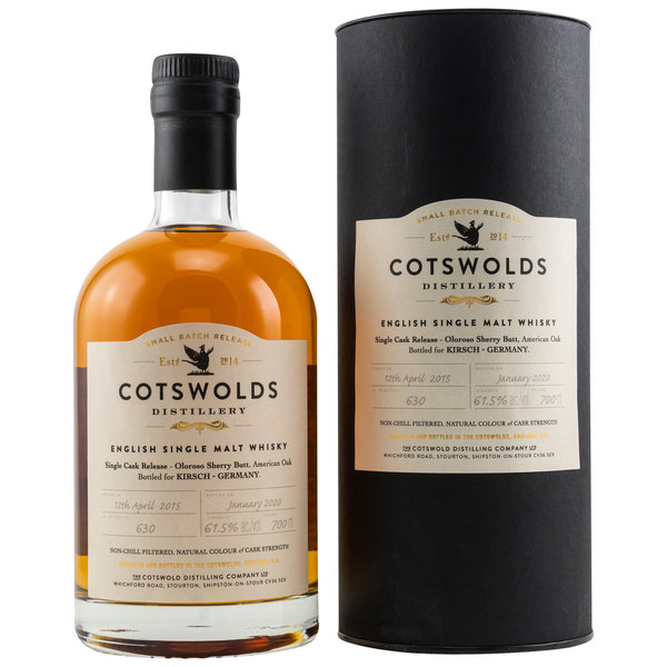 Cotswolds 2015/2020 - Single Oloroso Sherry Butt- Kirsch exclusive