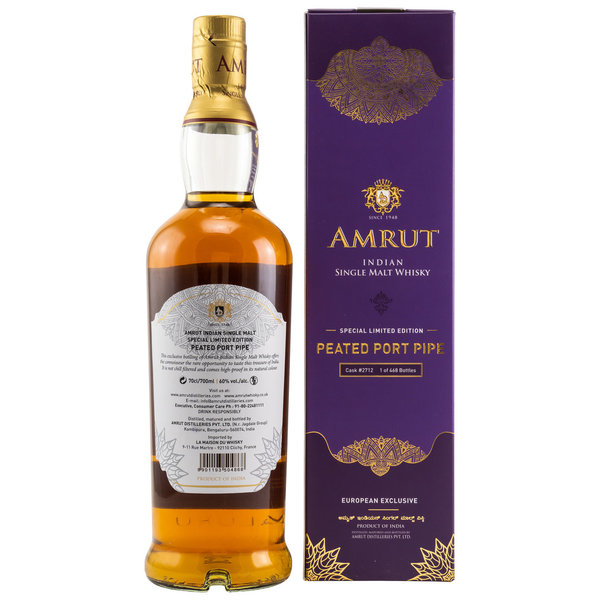 Amrut 2013/2020 - Peated Port Pipe Single Cask #2712 - Special Limited Edition