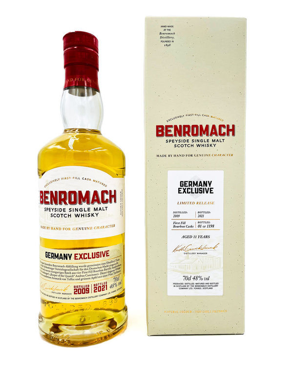 Benromach 2009/2021 - First Fill Bourbon - Germany Exclusive Batch - 48%vol