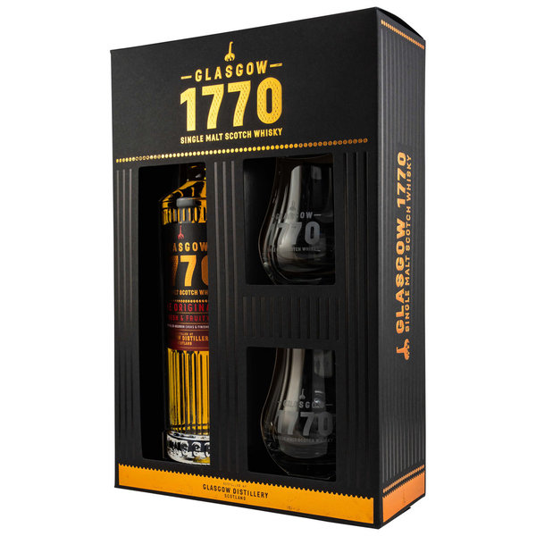 1770 Glasgow Single Malt Scotch Whisky - The Original + 2 Gläser