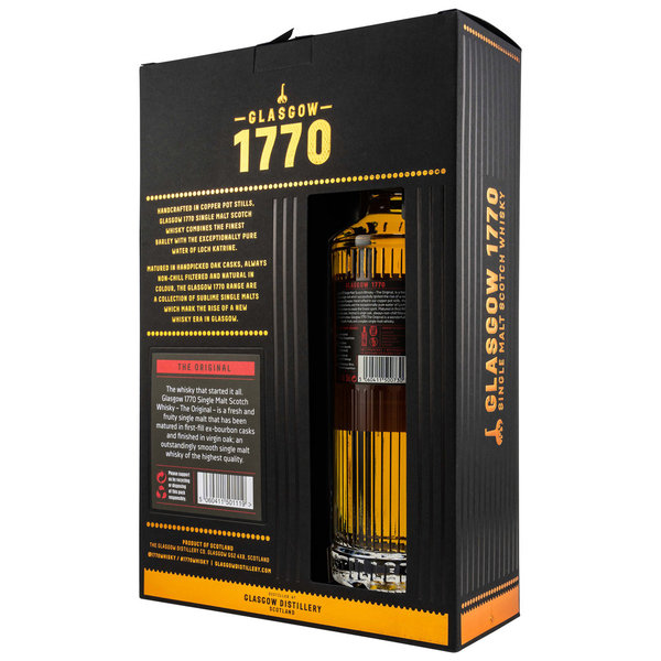 1770 Glasgow Single Malt Scotch Whisky - The Original + 2 Gläser