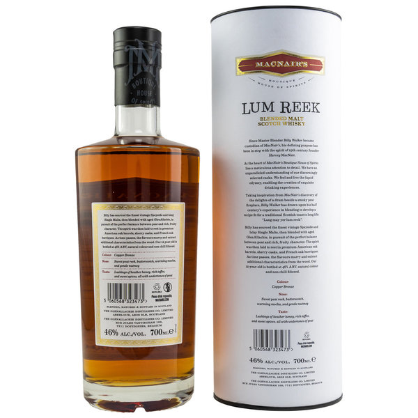 Lum Reek - Blended Malt Scotch Whisky 12 y.o. - MacNair’s Boutique House of Spirits