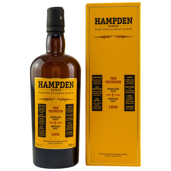 Hampden 2016/2021 LROK - 5 Jahre - The Younger - Pure Single Jamaican Rum - 47%