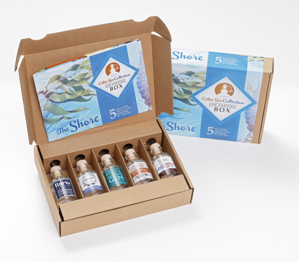 GIN TASTING BOX „The Shore“ - 5 Scottish Dry Gins inspired by the Sea