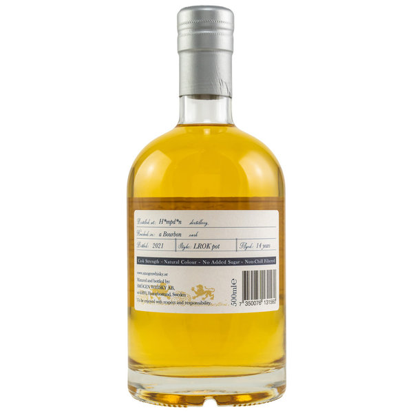 Hampden LROK 2007/2021 - Jamaica - Refill Bourbon Hogshead - Kinghaven Single Cask Rum 0,5L 62%