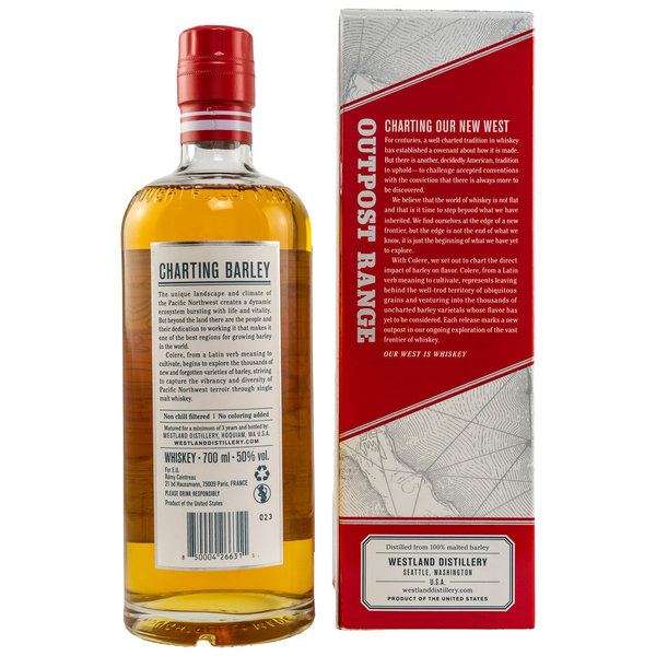 Westland – Outpost Range – 1st Fill Bourbon and ISC Cooper’s Reserve – Colere 1st Edition –