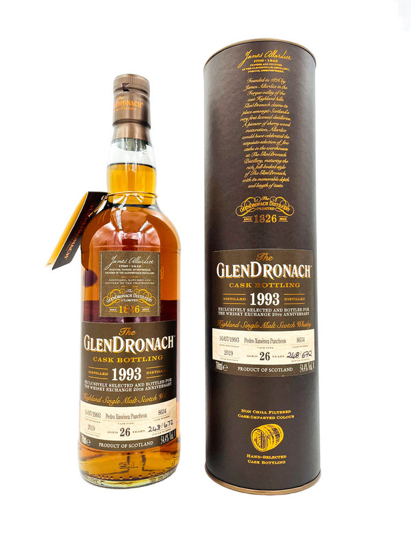 Glendronach 1993/2019 - 26 y.o. - Pedro Ximenez Puncheon #8634 - The Whisky Exchange 20th Anni