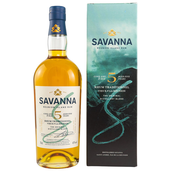 Savanna 5 y.o. - Rhum Traditionnel Vieux de la Reúnion - French Oak Cognac Casks