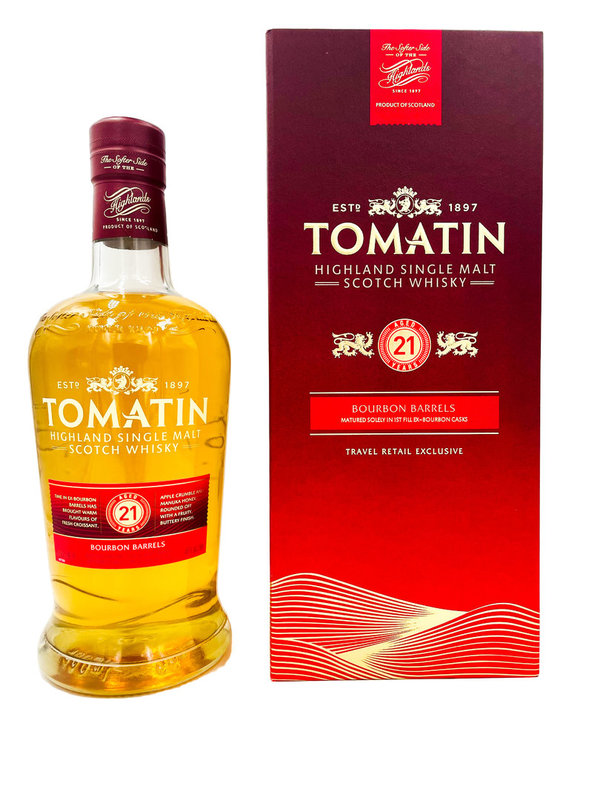 Tomatin 21 Jahre - 1st Fill Ex-Bourbon Barrels - Travel Retail Exclusive 2021