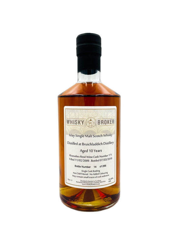 Bruichladdich 2009/2019 - Rivesaltes Rose Wine Cask 171 - Whiskybroker (Whb)
