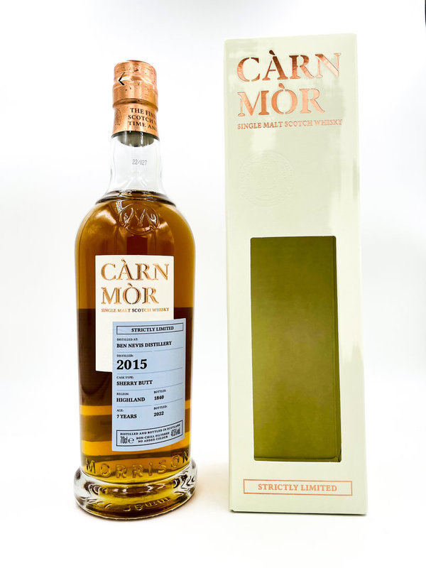Ben Nevis (peated) 2015/2022 - 7 Jahre - Sherry Butt - Càrn Mòr (CM) - Strictly Limited Edition