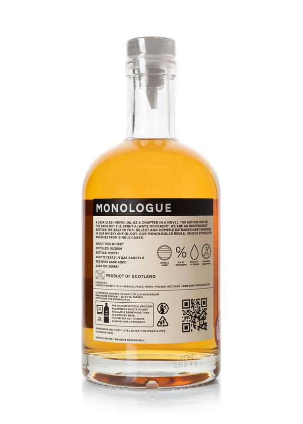 Blair Athol 2009/2022 - 12 Jahre - Refill Red Wine Cask 306651 - Chapter 7 (Ch7) - Monologue #22