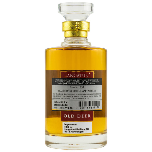 Langatun - Old Deer - Chardonnay-Fässer, Sherry-Fässer - Swiss Single Malt Whisky