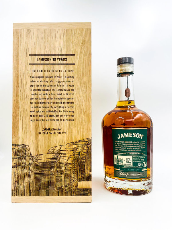 Jameson 18 Jahre - Triple Distilled - Limited Reserve - Bourbon and Sherry Casks - Irish Whiskey