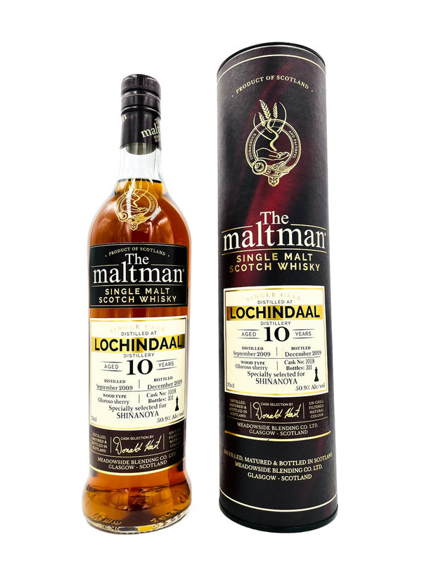 Bruichladdich Lochindaal 2009/2019 -  The Maltman - Shinanoya - Oloroso Sherry Cask 10118