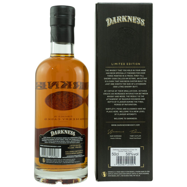 Campbeltown Blended Malt 6 y.o. First Fill Oloroso Sherry Octave Finish - Darkness!