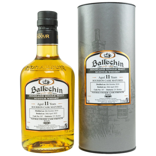 Ballechin 11 y.o. – Heavily Peated – First Fill Bourbon Cask 307 - Kirsch exclusive