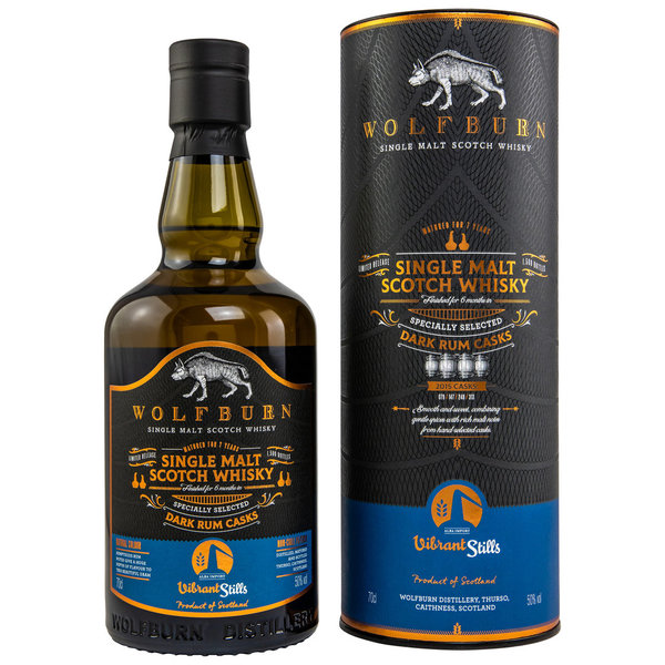 Wolfburn 2015/2022 - 7 Jahre - Vibrant Stills - Dark Rum Cask finish