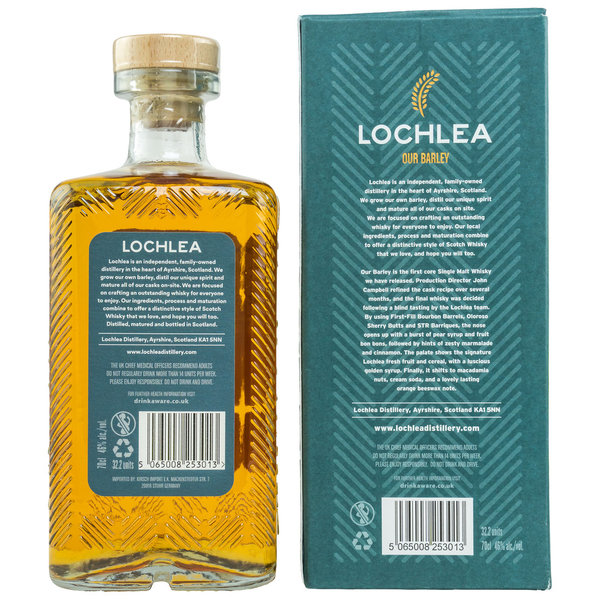 Lochlea – Our Barley - First Fill Bourbon Barrels, Oloroso Sherry Butts, STR Barriques -