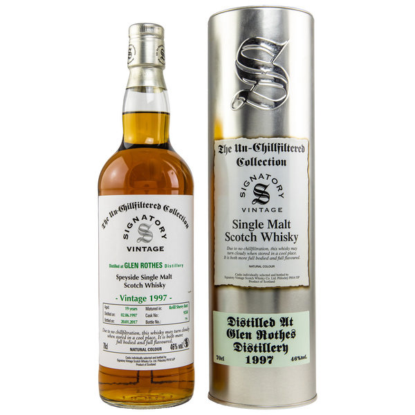 Glenrothes 1997/2017 - Refill Sherry Butt 9258 Un-Chillfiltered Collection - Signatory Vintage (SV)