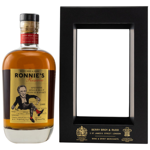 Ronnie’s Reserve 1989/2019 - Cask #10415  - Refill Bourbon Barrel - Berry Bros and Rudd (BR)