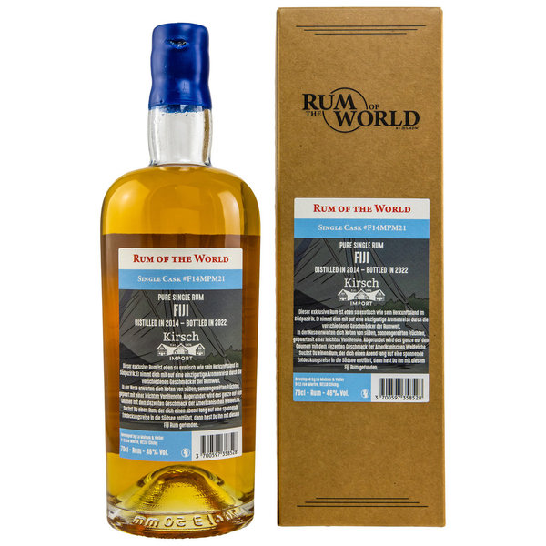 Fiji 2014/2022 - Rum of The World - Single Bourbon Cask #F14MPM21 - Kirsch exclusive