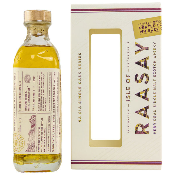 Isle of Raasay Peated 2018/2022 - First Fill Rye Whiskey Cask 18/629 - Na Sia Single Cask Serie