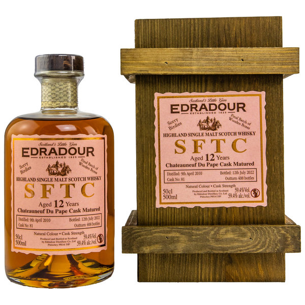 Edradour 2010/2022 - 12y.o. - Straight from the Cask - Chateauneuf Du Pape Cask 81