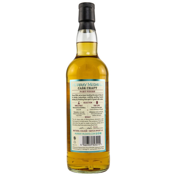 Mannochmore - Tawny Port Finish - Cask Craft - Murray McDavid - Speyside Single Malt Scotch Whisky