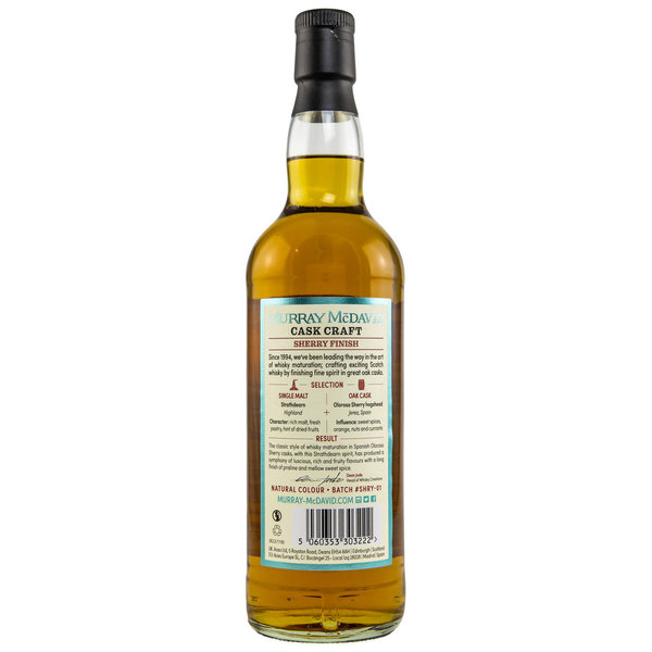 Strathdearn - Sherry Finish - Cask Craft - Murray McDavid - Highland Single Malt Scotch Whisky