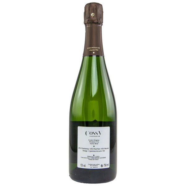 Cuvée Origine - Premier Cru Extra Brut Champagne Cossy