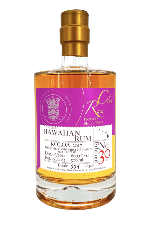 Hawaiian Rum, Koloa 2017/2022 - 5 Jahre - Rum Club Private Edition 30