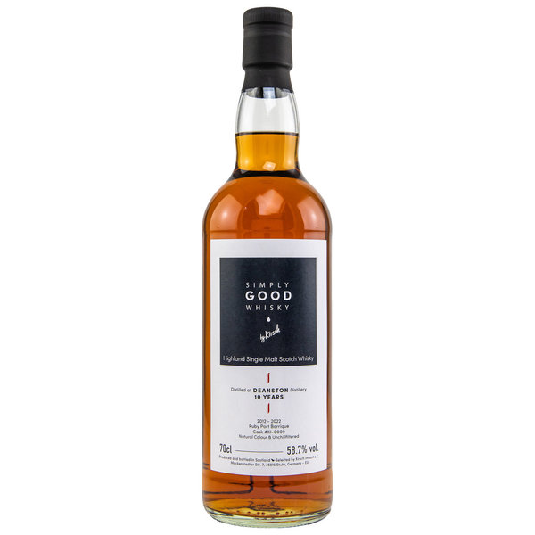 Deanston 2012/2022 - 10 y.o. #KI-0009 - Ruby Port Barrique - Simply Good Whisky - Kirsch
