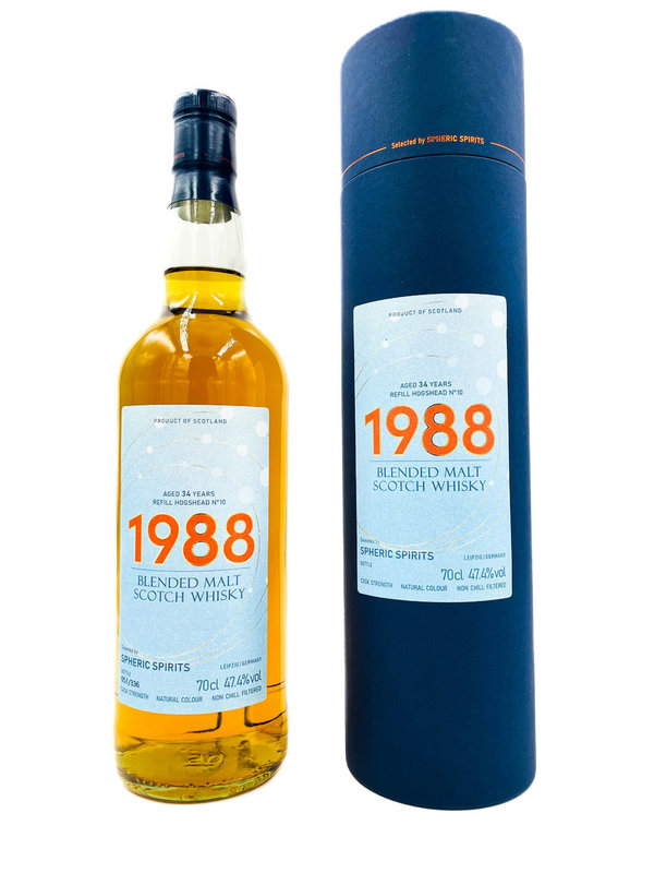 Blended Malt 1988/2022 - 34 Jahre - Refill Hogshead - Spheric Spirits (SpSp)