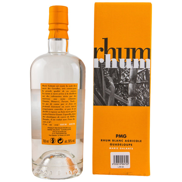 Rhum Rhum PMG - Rhum Blanc Agricole Guadeloupe