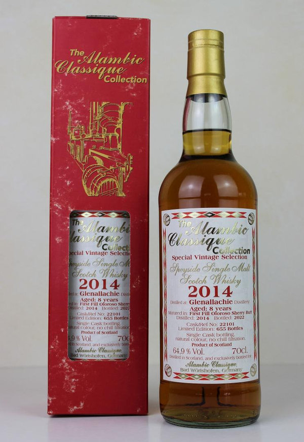 Glenallachie 2014/2022 8 Jahre - First Fill Oloroso Sherry Butt - Alambic Classique (AC)